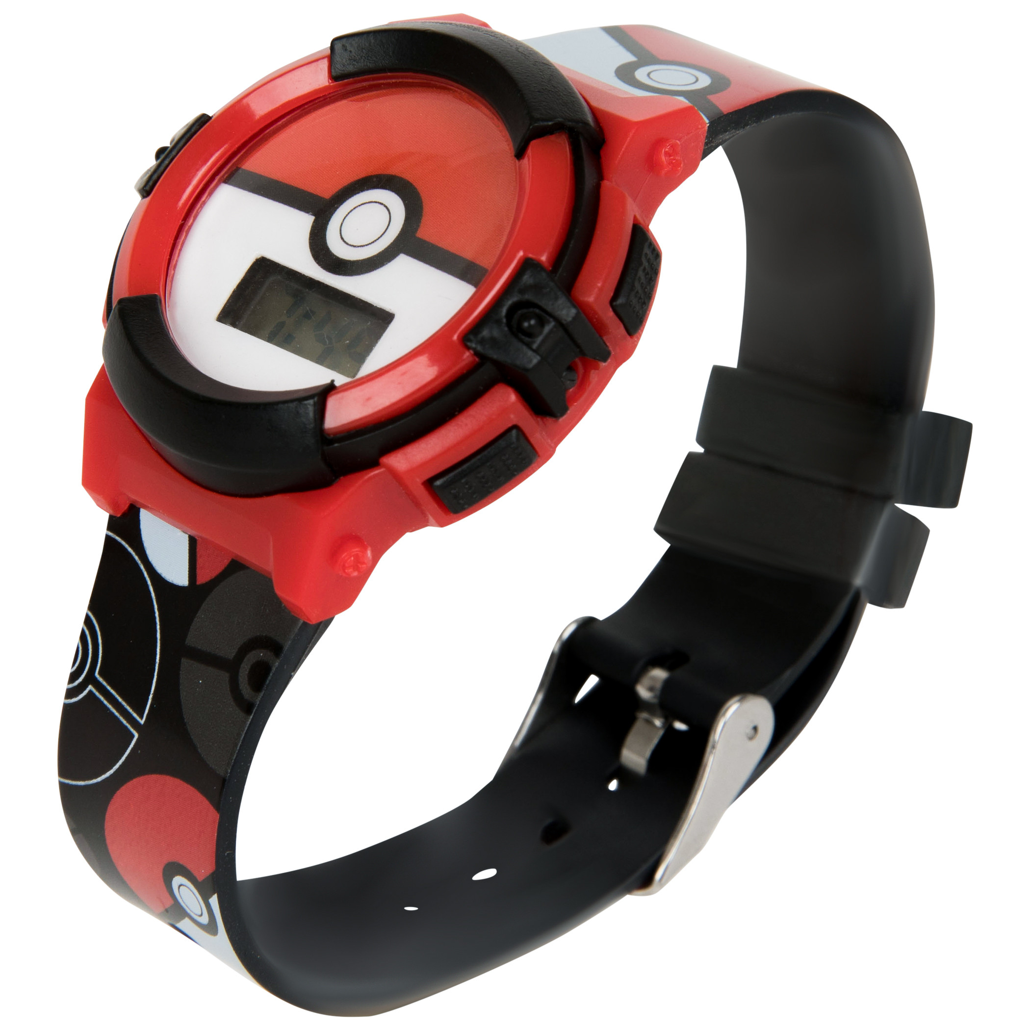 Pokemon Pokeball LCD Watch with Corded Survival Band